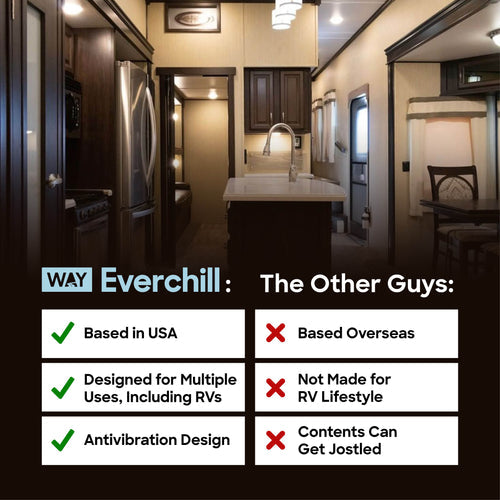 4.6 cu ft 110 volt Everchill Wine Fridge - Stainless Steel Front/Black Body JC-128-LED - DISCONTINUED 3/25/25