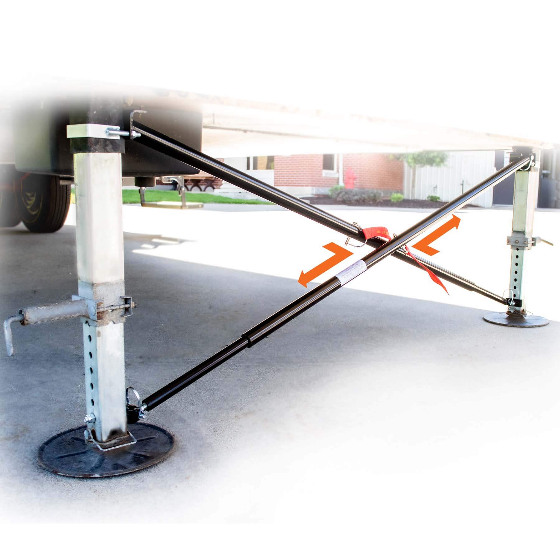 MORryde SP54-180 5th Wheel X-Brace Stabilizer - Heavy-Duty RV Stabilization System for Fifth Wheel Trailers