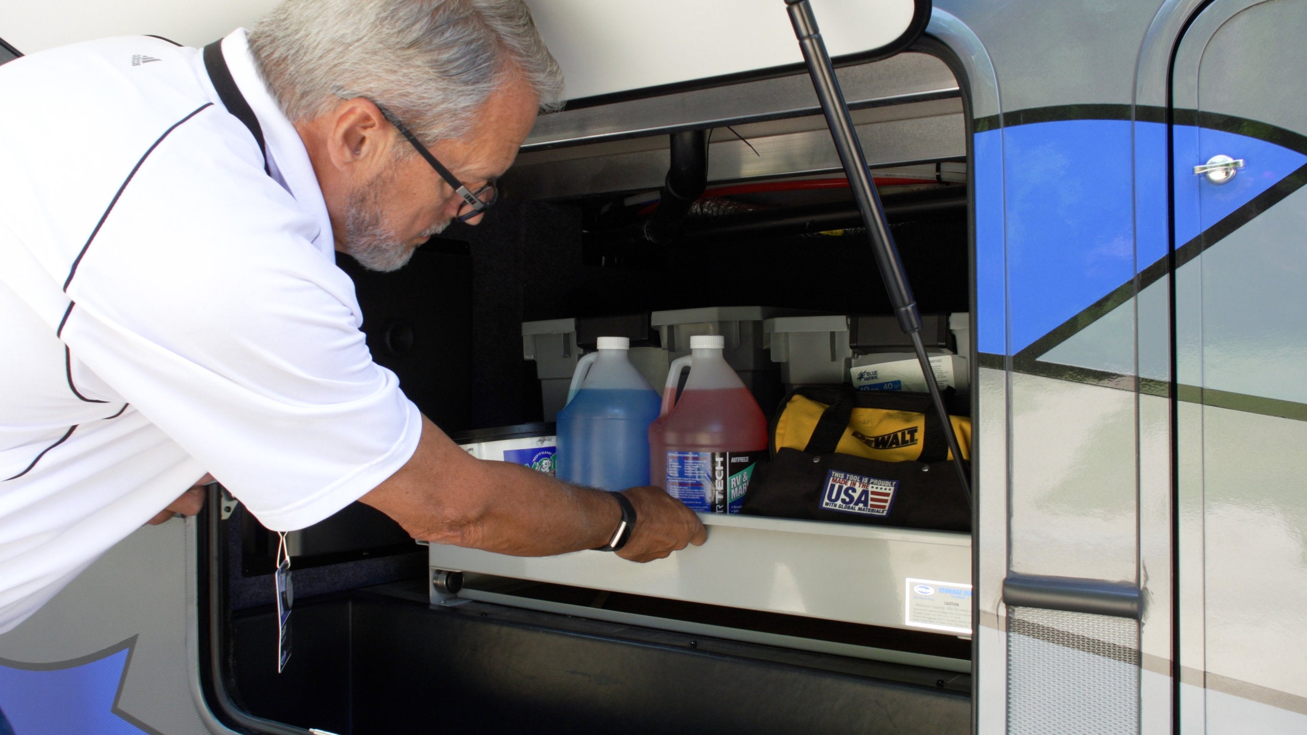 MORryde RV Cargo Slide Tray - Fully Assembled - 80% Extension - 500 lbs Capacity - 2 Way Slide - 26" Width X 72" Length Cargo Tray with Carpet - CTG80-2672-2DW