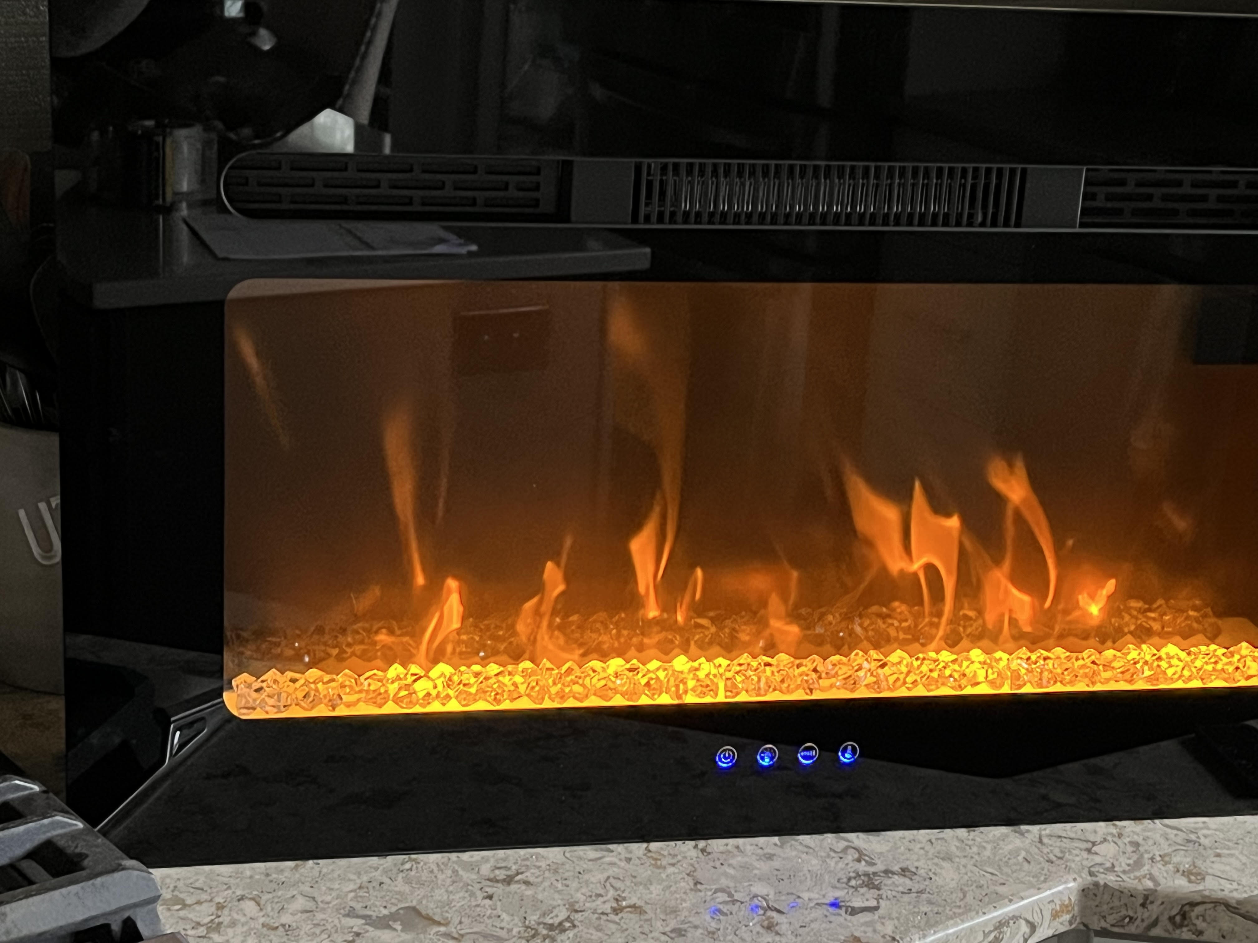 Covenant - 30" Electric RV Fireplace Flat Glass Front with Crystals Remote Control LFP30-CT W914-30CT OEM Replacement