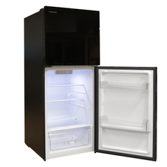 Everchill 10.7 Cu Ft Black Glass 12 Volt Refrigerator - Right Hand Door - 2022302077/107785 - DISCONTINUED 3/25/25