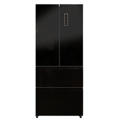 Everchill 16.2 cu ft 110 volt, 4 Door, French Black Glass Refrigerator 2022302237/SRM-418CBG-E - DISCONTINUED 3/25/25