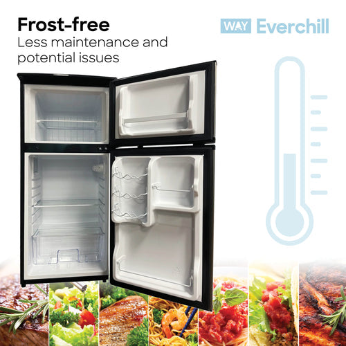 Everchill 4.5 Cubic Foot 12 Volt Left Hand Hinge Stainless Steel Refrigerator #WD-127FDC/LHH