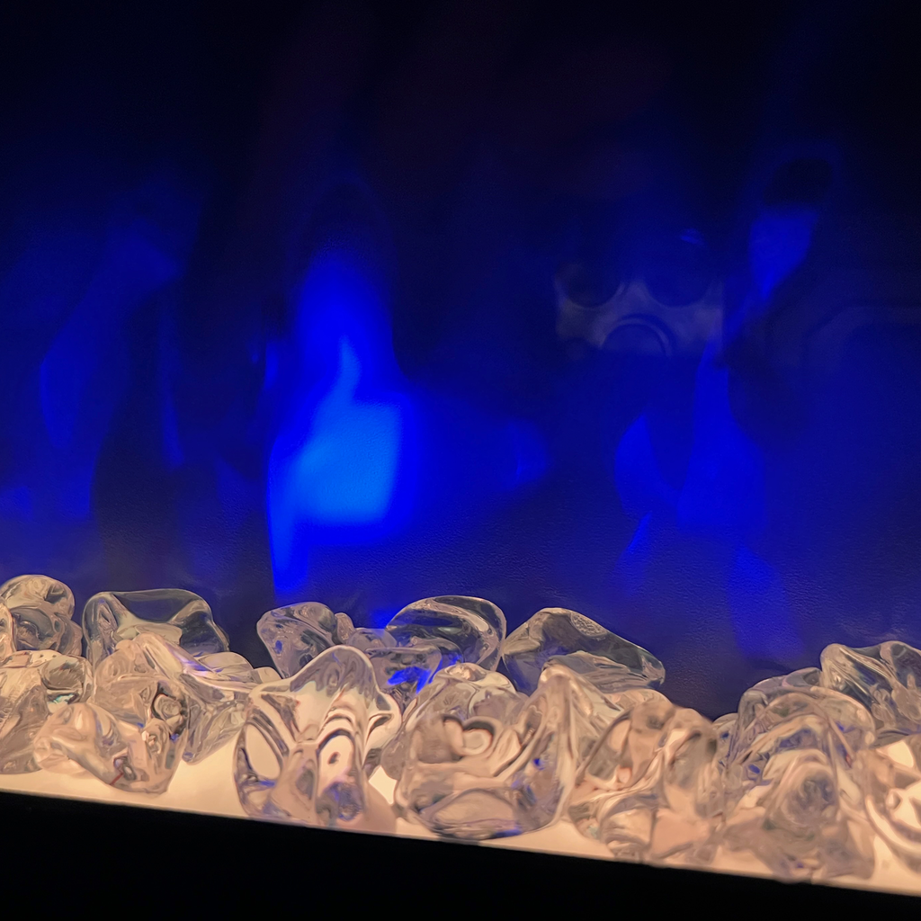 Greystone 40" Black Fireplace with Crystals 2022302421/F40-18A - DISCONTINUED 3/25/25