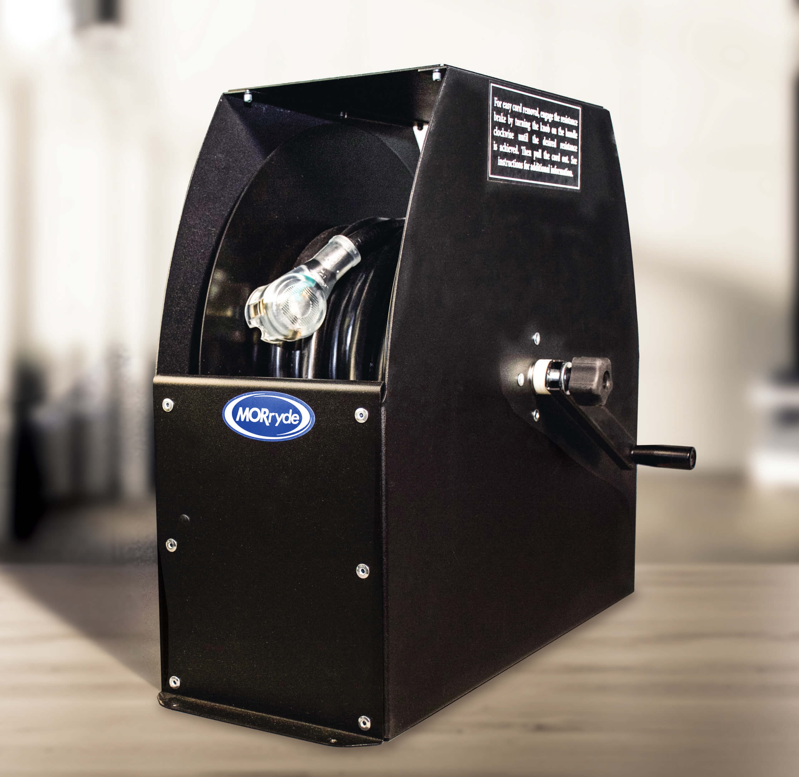 MORryde REEL56-001H Easy Reel Spooler - Manual Tall RV Power Cord Management System for 30/50 Amp Extension Cords