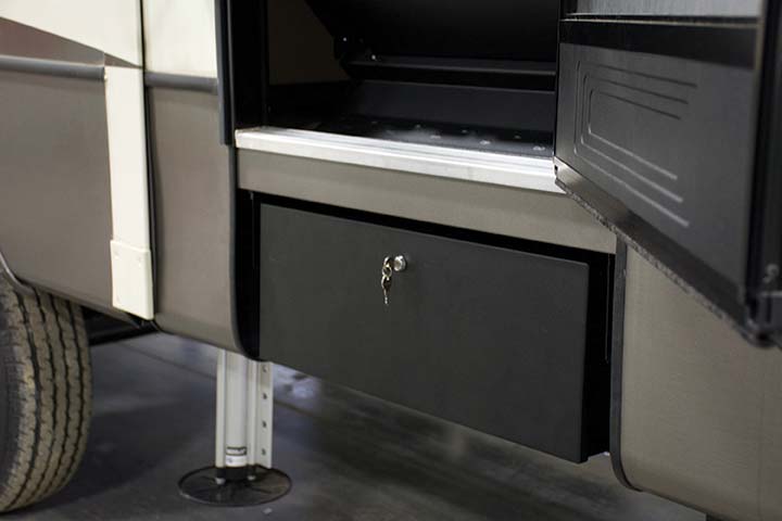 MORryde SP54-099 StepAbove Under Step Storage Box with Support Bracket - RV Entry Step Storage Solution