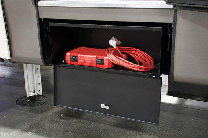 MORryde SP54-099 StepAbove Under Step Storage Box with Support Bracket - RV Entry Step Storage Solution