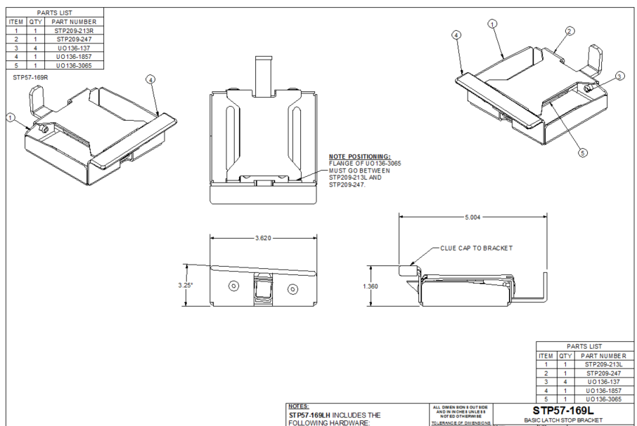 STP57-169LH MORryde Step Latch (install on left-hand side)