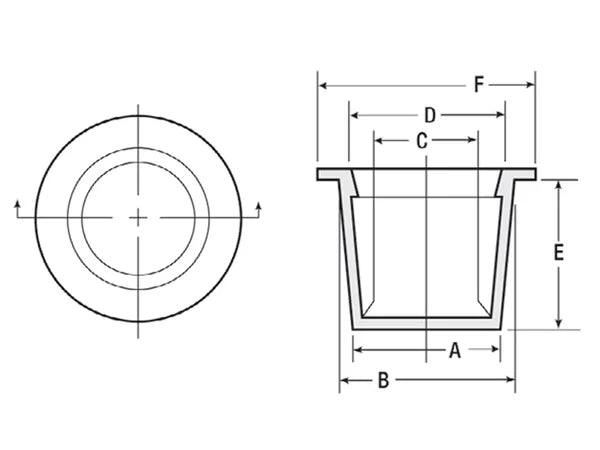 1-1/4" 1.284" Round Red Polypropylene Plug T-14X
