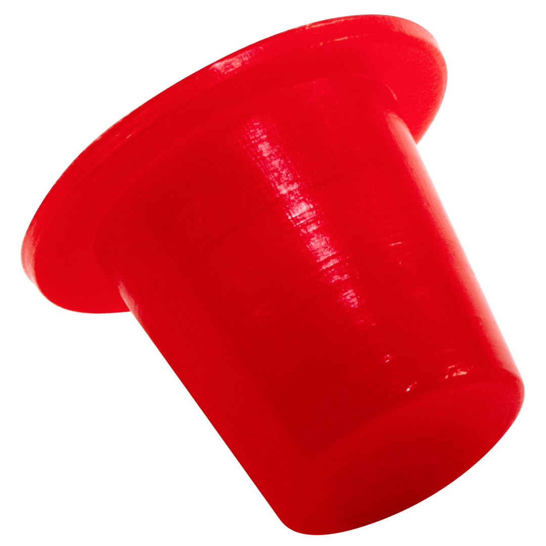 1" 1.04" Round Red Polypropylene Plug T-12X