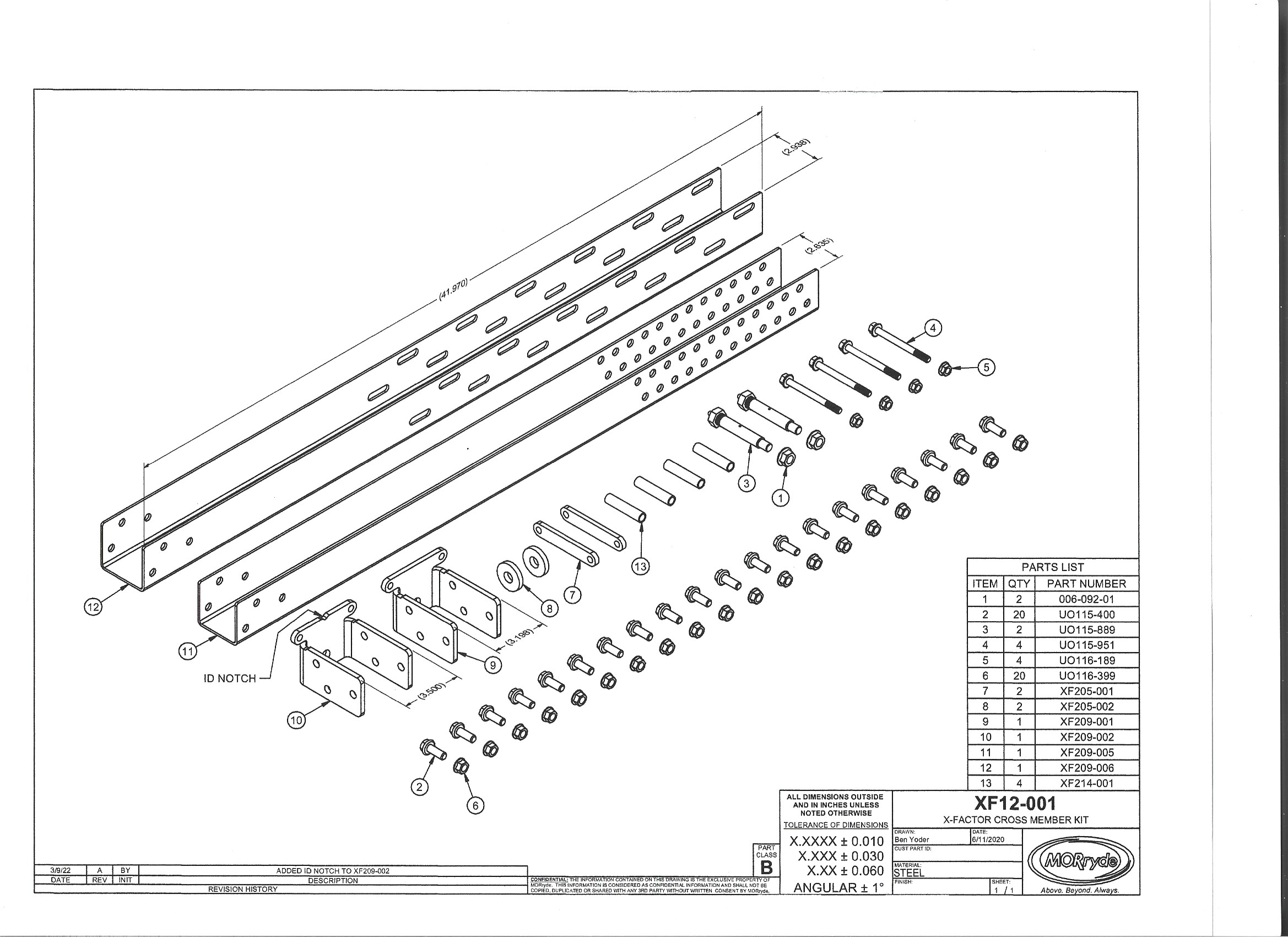 MORryde X-Factor Crossmember XF12