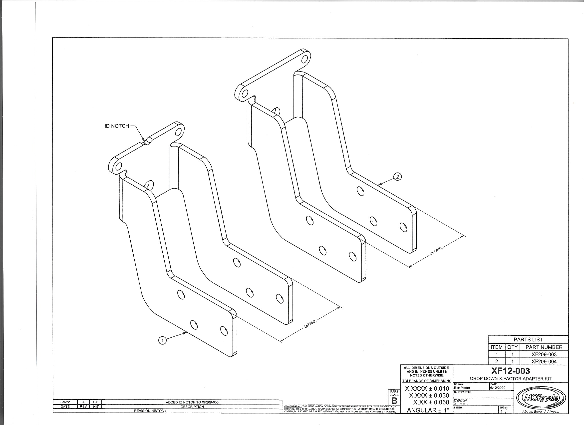 MORryde X-Factor Crossmember XF12