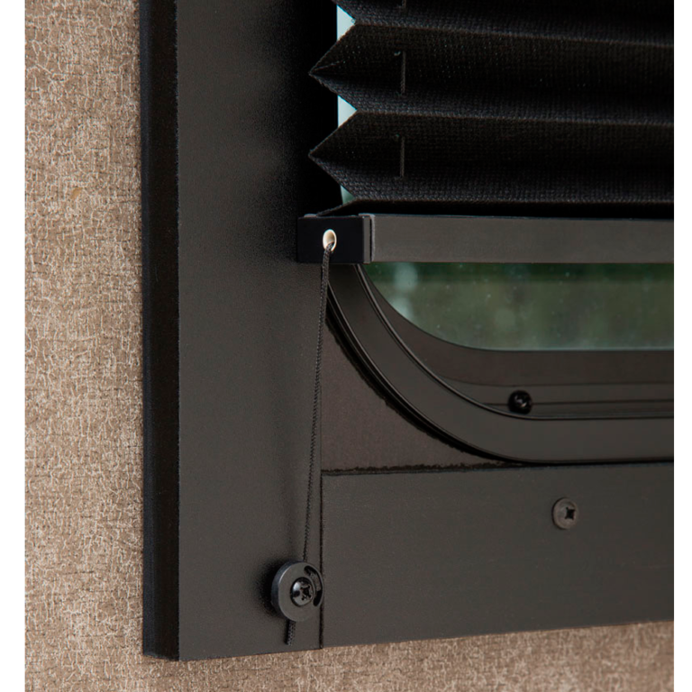 RV Pleated Window Night Shades - Black Color - Genuine OEM Supplied - Custom Sizes