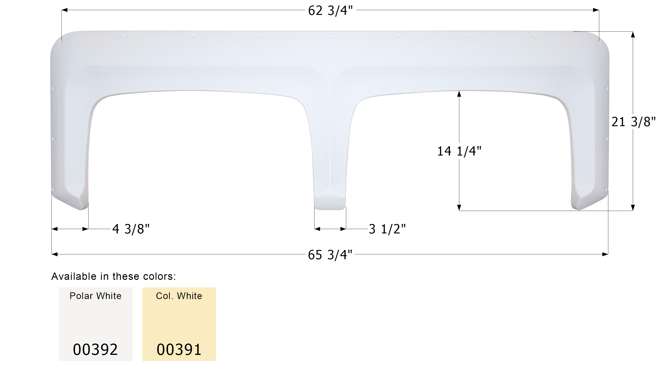 ICON - Fender Skirt, Tandem, ICON, FS310, Colonial White