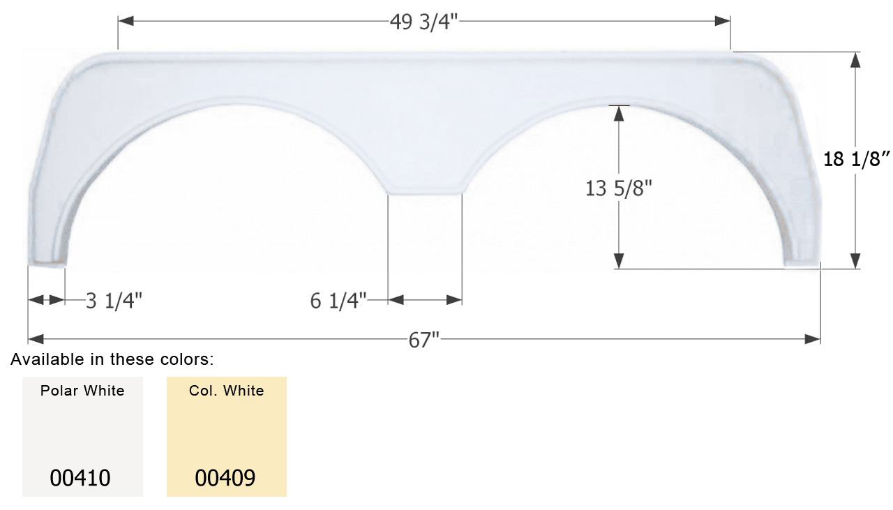 ICON - Fender Skirt, Tandem, ICON, FS500, Colonial White