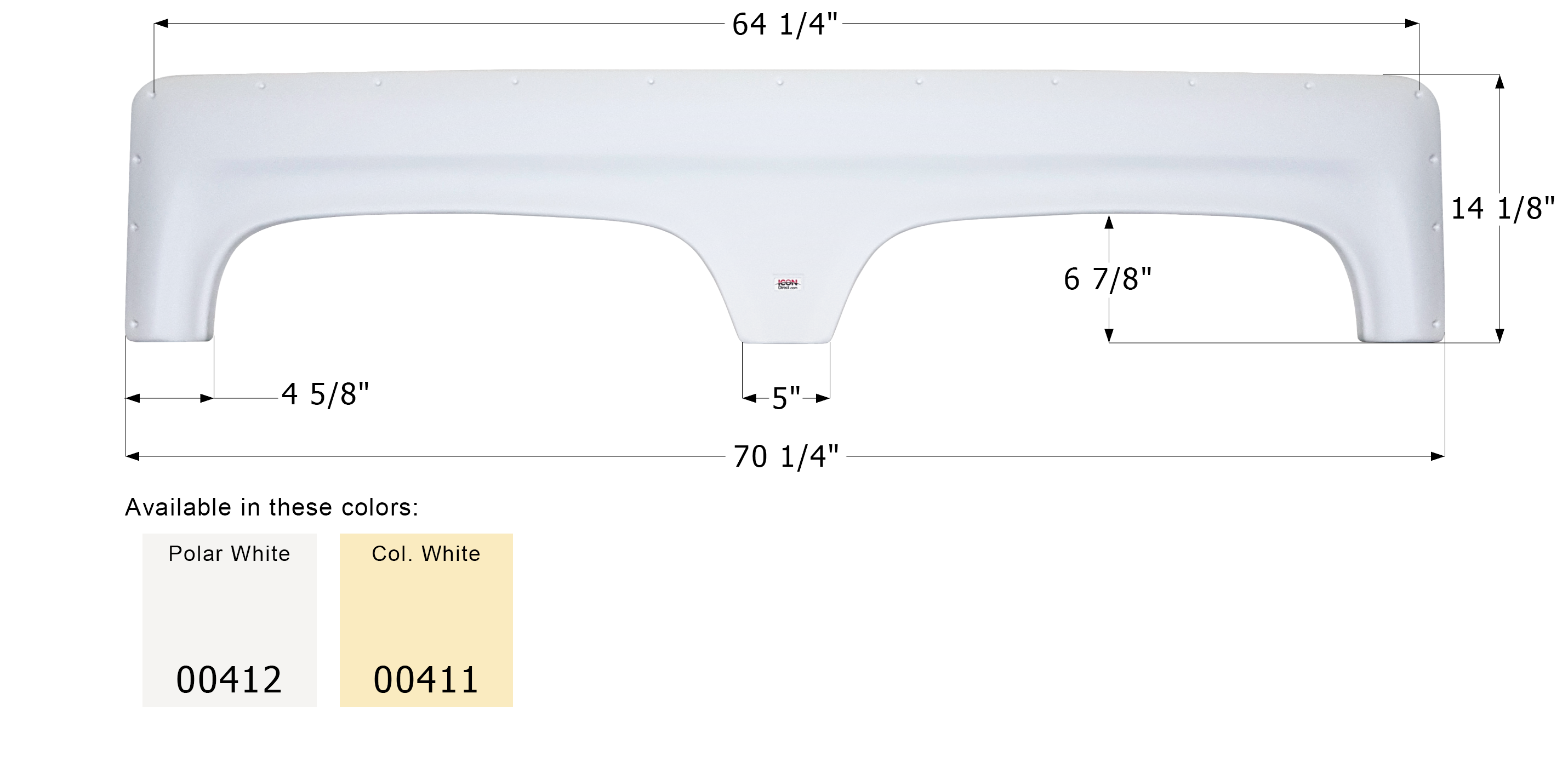 ICON - Fender Skirt, Tandem, ICON, FS570, Colonial White