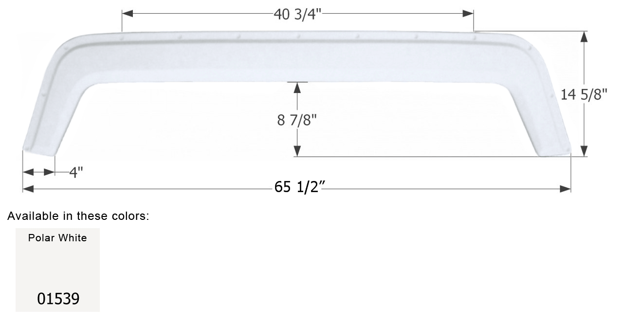 ICON - Fender Skirt, Tandem, Fleetwood, FS740, Polar White