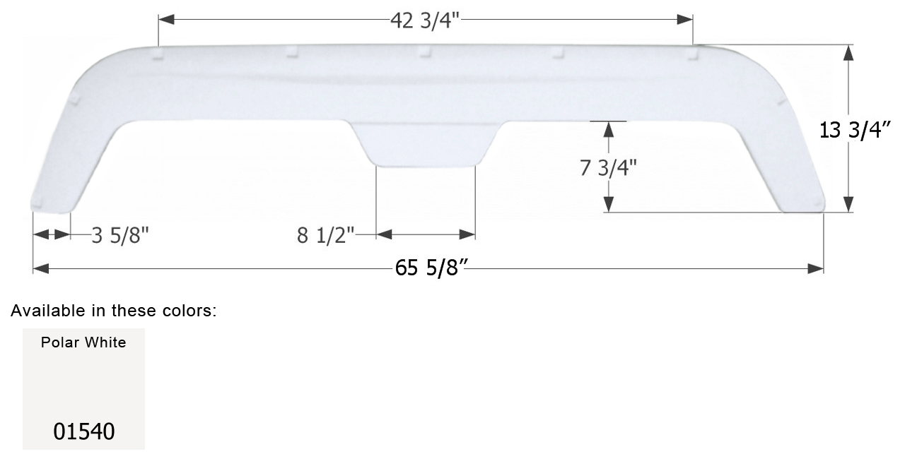 ICON - Fender Skirt, Tandem, Fleetwood, FS750, Polar White