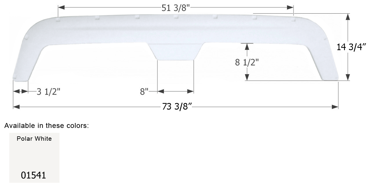 ICON - Fender Skirt, Tandem, Fleetwood, FS760, Polar White