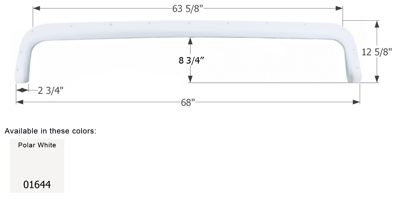 ICON - Fender Skirt, Tandem, Fleetwood, FS735, Polar White