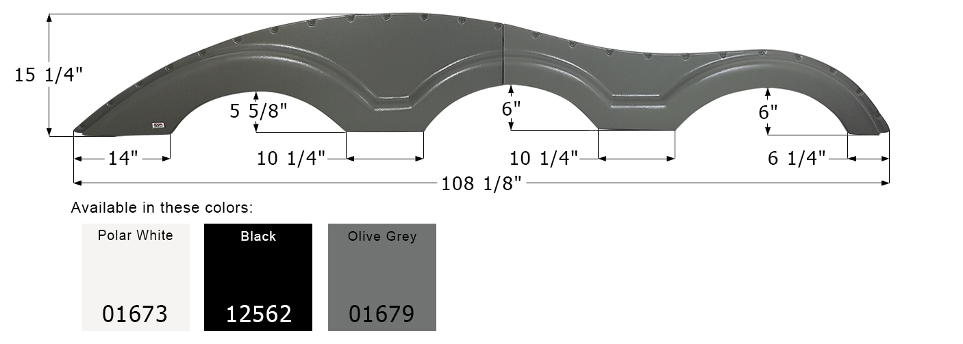 ICON - Fender Skirt, Triple, Keystone, FS1000, Polar White, RH