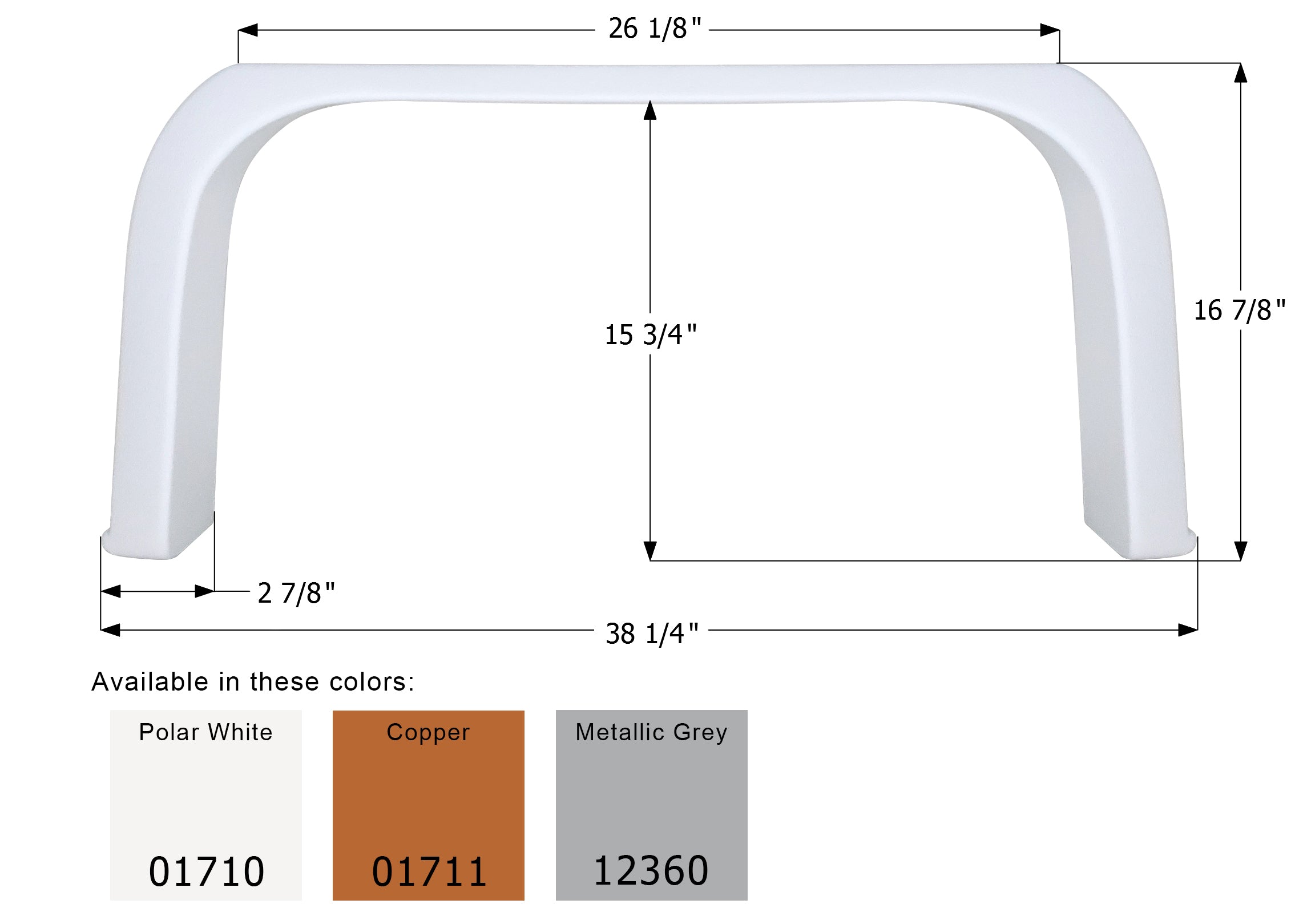 ICON - Fender Skirt, Single, Coachmen, FS1710, Polar White