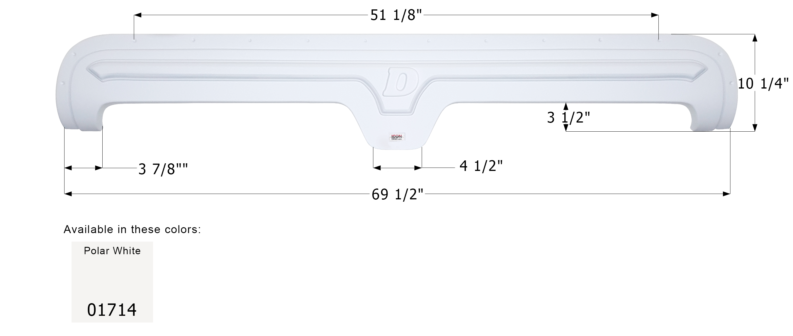 ICON - Fender Skirt, Tandem, Dutchmen, FS1714, Polar White