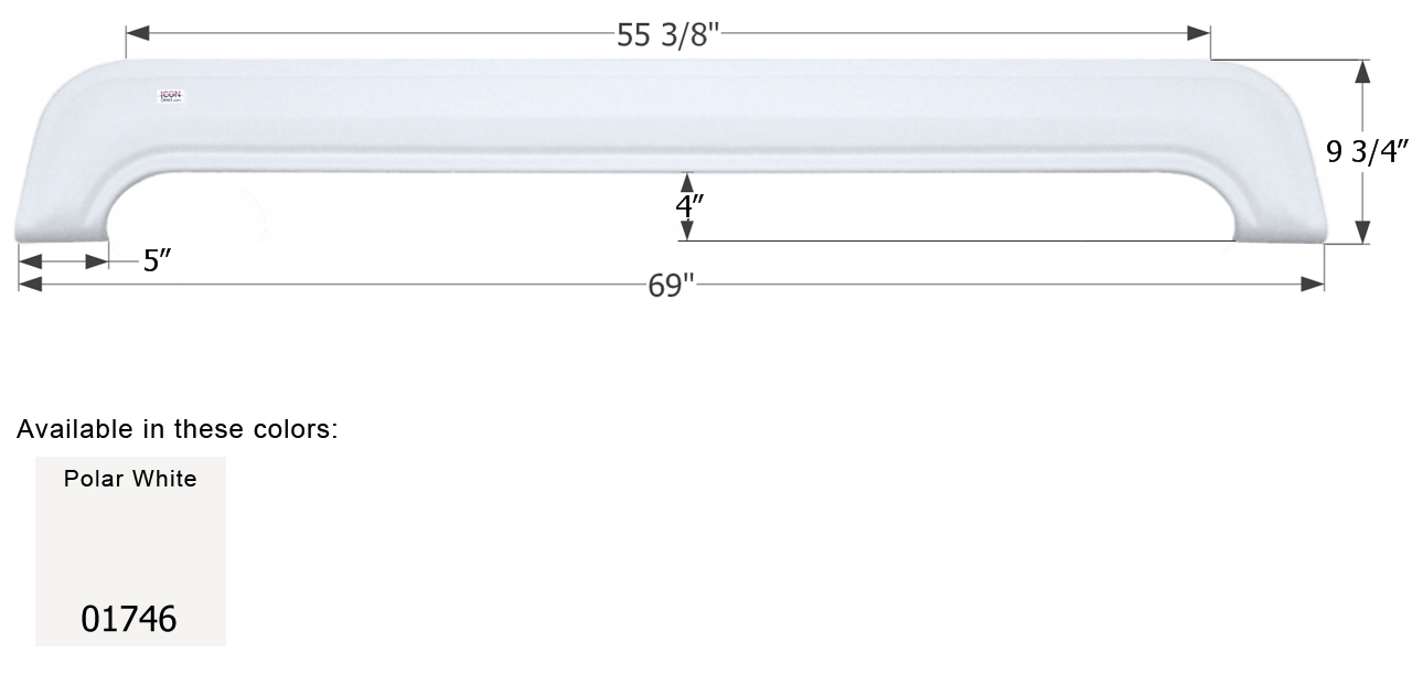 ICON - Fender Skirt, Tandem, KZ, FS1746, Polar White