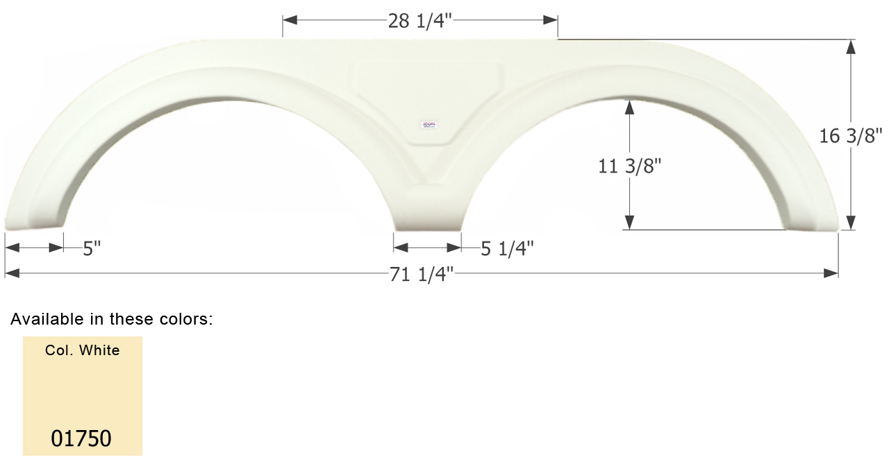 ICON - Fender Skirt, Tandem, Mark Twain, FS1750, Colonial White