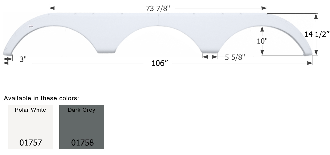 ICON - Fender Skirt, Triple, Pilgrim, FS1757, Dark Grey