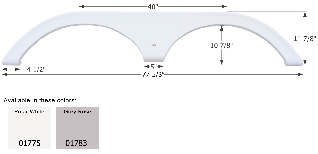 ICON - Fender Skirt, Tandem, Thor, FS1775, Polar White