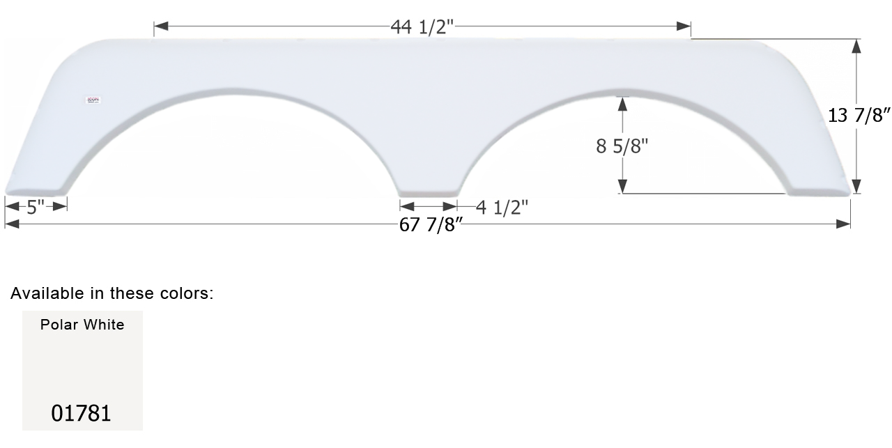 ICON - Fender Skirt, Tandem, KZ, FS1781, Polar White