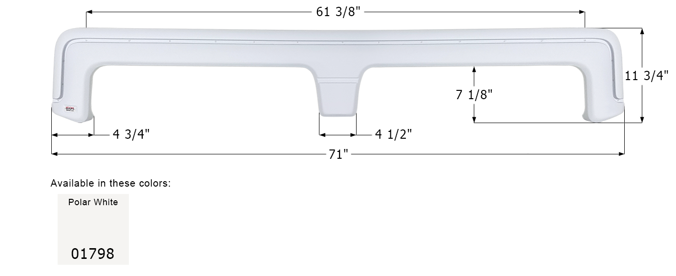 ICON - Fender Skirt, Tandem, Cobra, FS1798, Polar White