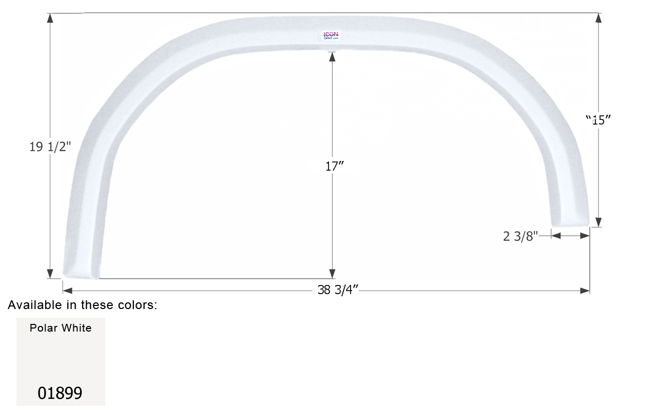 ICON - Fender Skirt, Single, Damon, FS1899, Polar White, RH