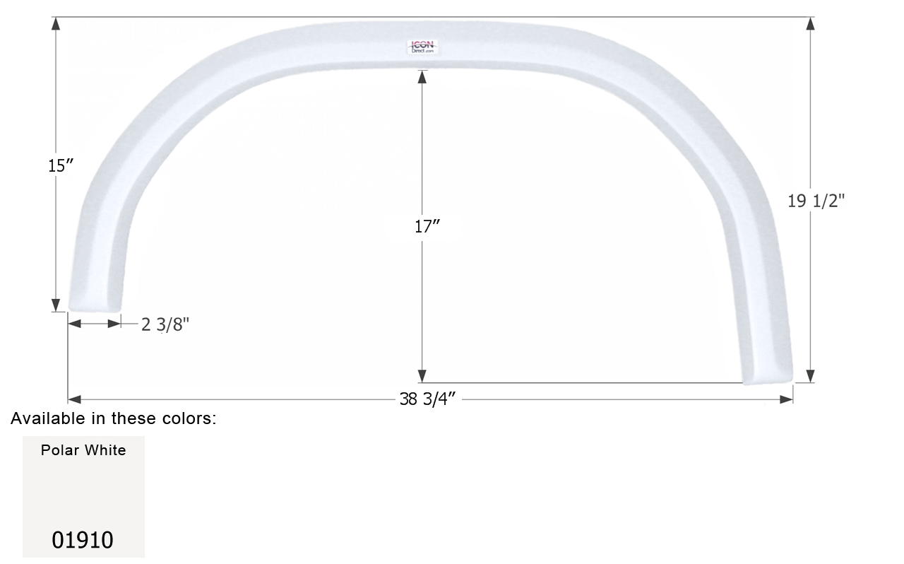 ICON - Fender Skirt, Single, Damon, FS1899, Polar White, LH