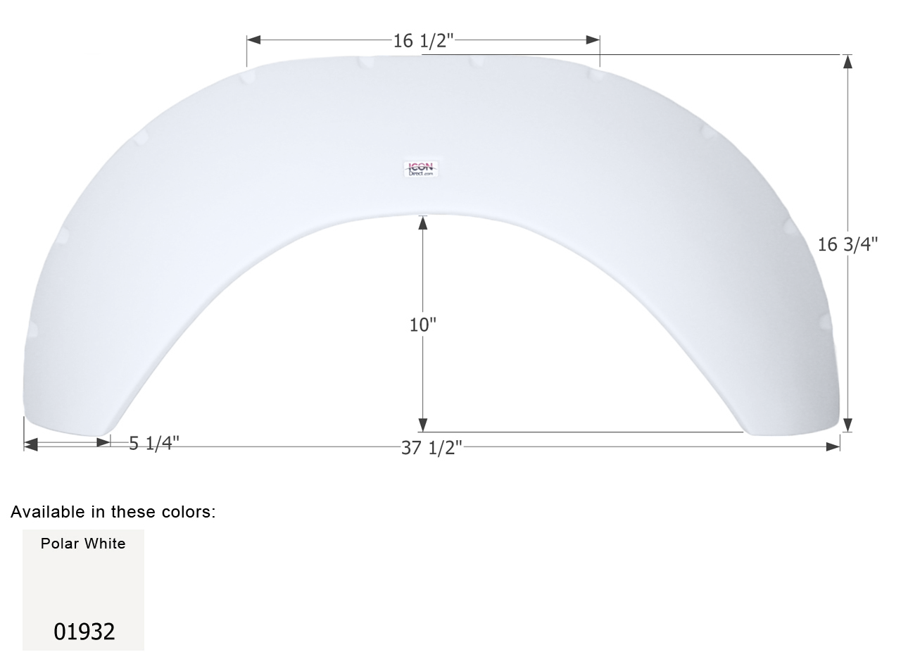 ICON - Fender Skirt, Single, Sunline Que, FS1932, Polar White