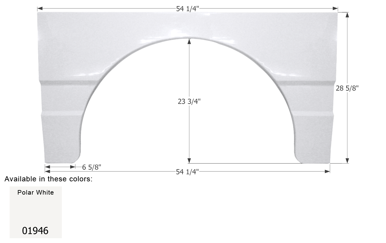 ICON - Fender Skirt, Single, Winnebago, FS1946, Unpainted