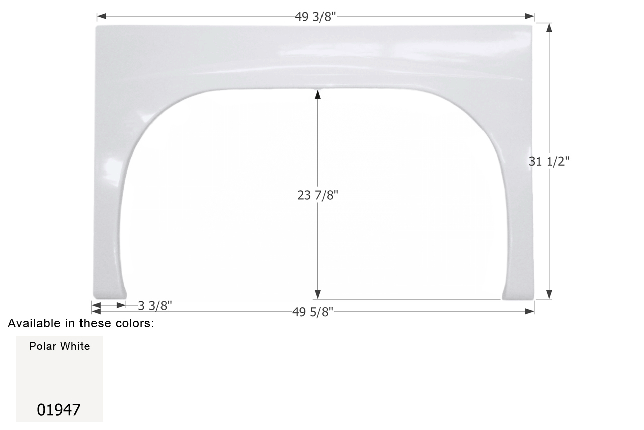 ICON - Fender Skirt, Single, Gulf Stream, FS1947, Unpainted