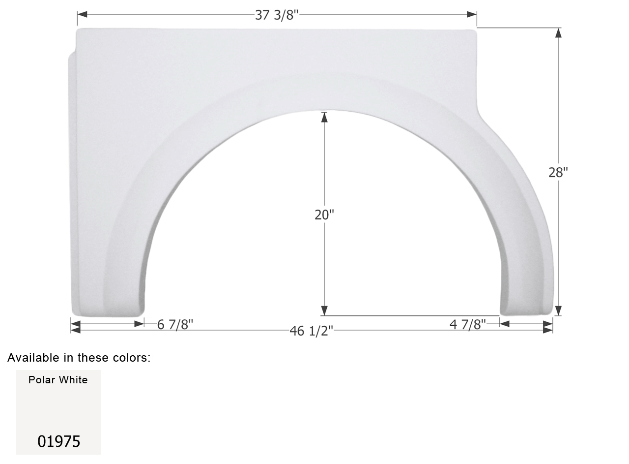 ICON - Fender Skirt, Single, Damon, FS1975, Unpainted, RH