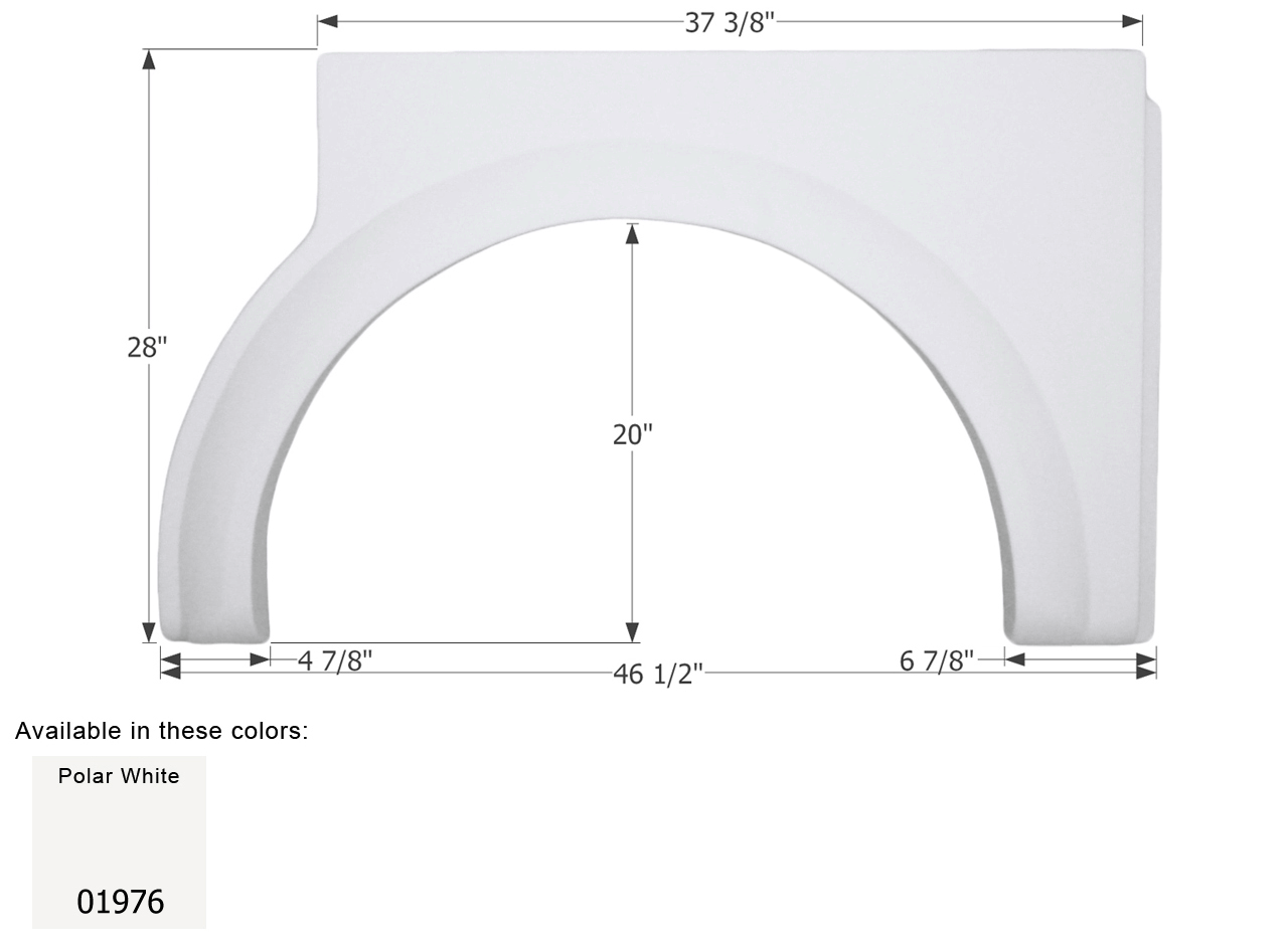 ICON - Fender Skirt, Single, Damon, FS1975, Unpainted, LH