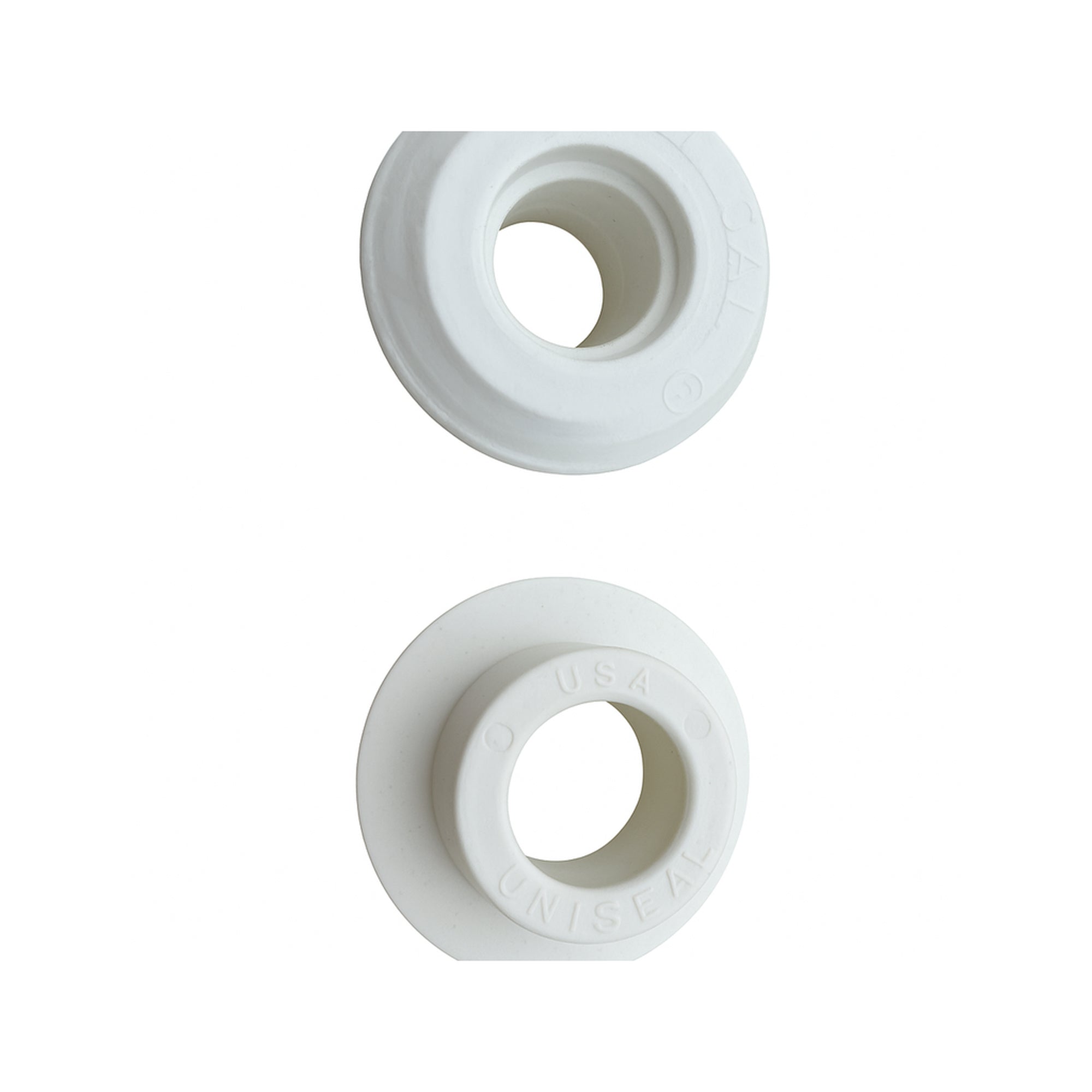The Uniseal Warehouse - 1/2" Uniseal Grommet - White - PVC Schedule 40 Pipe Tank Fitting - 1-1/4" Hole Saw - U050-W cleaned product image 1