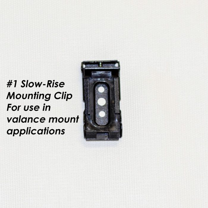Irvine Shade - #1 Mounting Clip for Slow-Rise RV Roller Shades - 1.25" Tube Hardware - 1"W x 2"H
