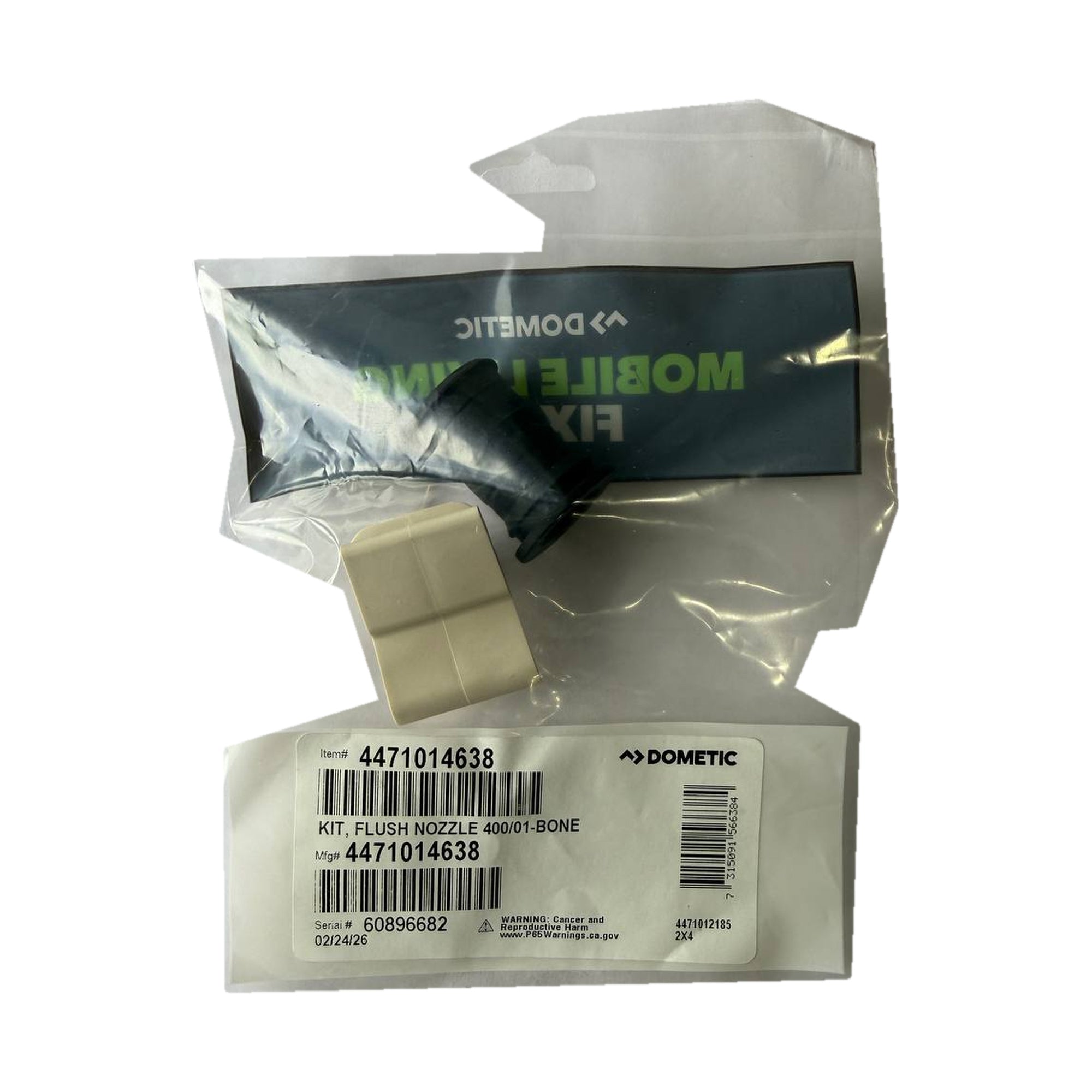 Dometic 400 Series Flush Toilet Nozzle Kit - product photo 1 bag outline