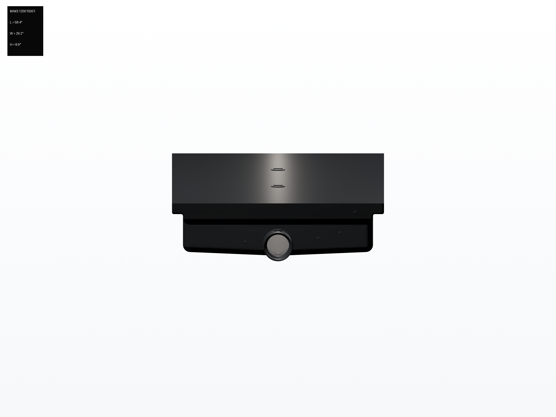 MAKS 120010001 MAKS Holding Tank 57.5 X 29 X 8 - 40 Gallons - End Center Drain - Blank Tank long-side