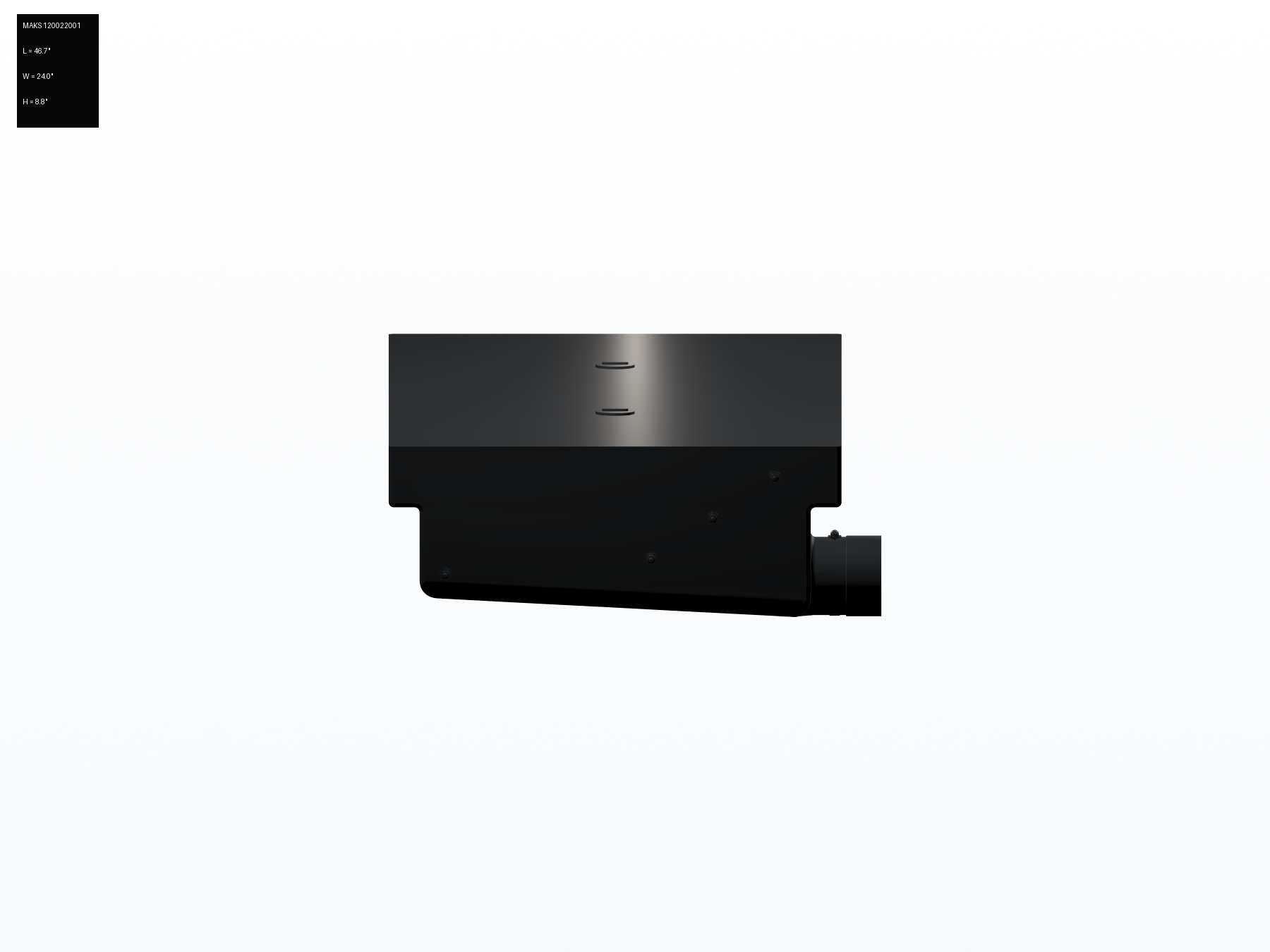 MAKS 120022001 MAKS Holding Tank 46 X 22 X 8.5 - 27 Gallons - Side Left Hand Drain - Blank Tank long-side