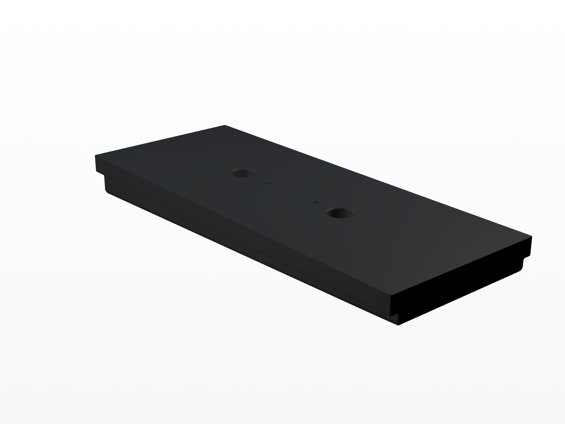 MAKS 120025001 MAKS Holding Tank 70 X 28 X 8 - 47 Gallons - End Center Drain - 2 Core - Blank Tank opposite three-quarter