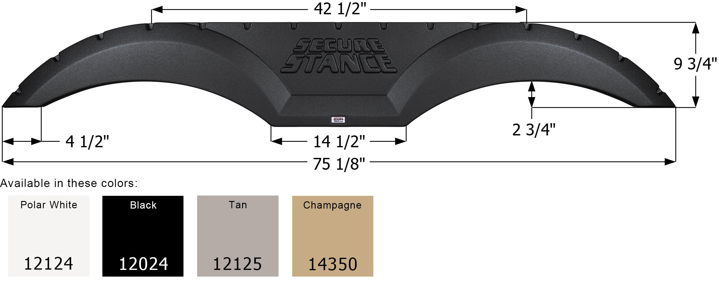 ICON - Fender Skirt, Tandem, Thor, FS2024, Black