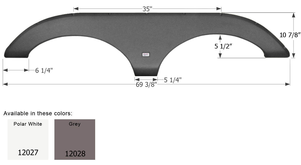 ICON - Fender Skirt, Tandem, Forest River, FS2027, Grey