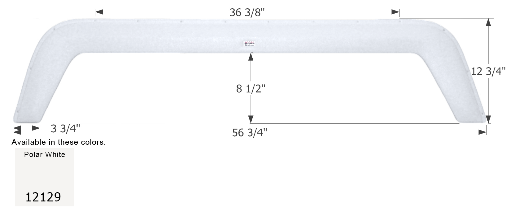 ICON - Fender Skirt, Tandem, Forest River, FS2129, Polar White