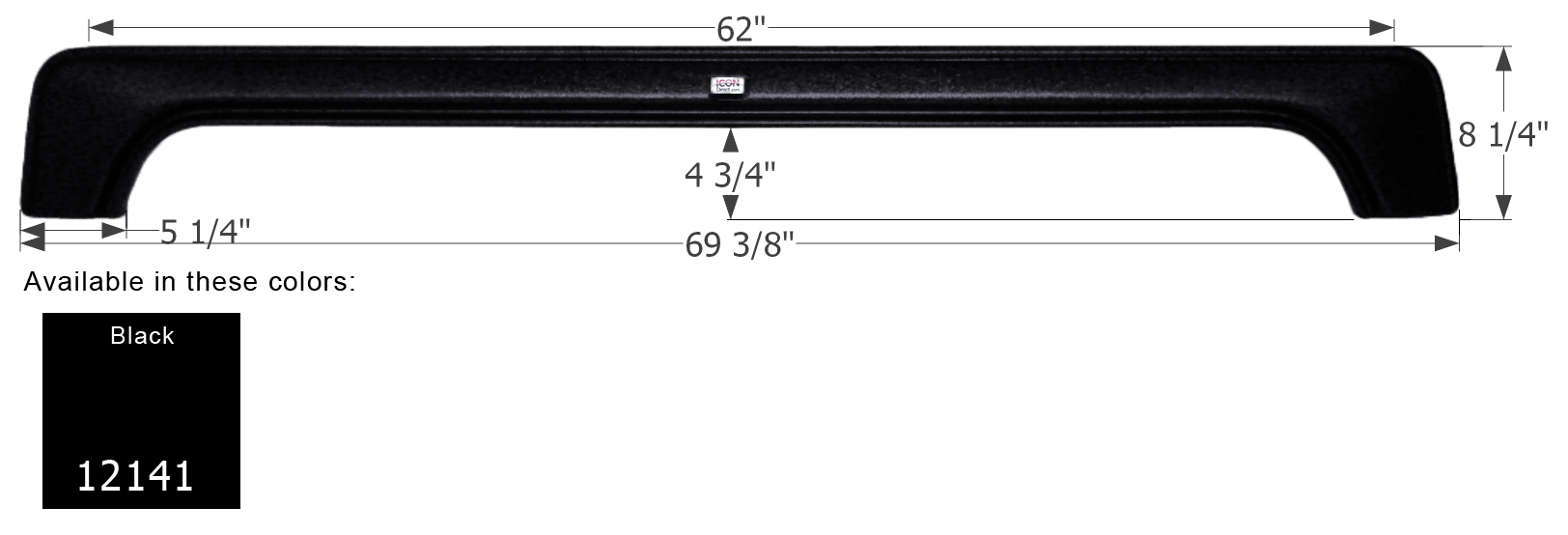 ICON - Fender Skirt, Tandem, Fleetwood, FS2141, Black